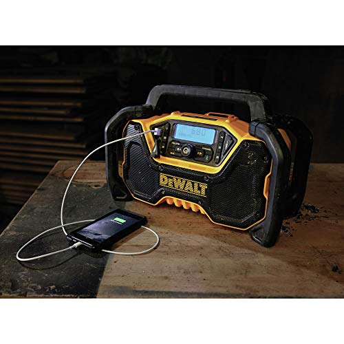Buy now DEWALT 12V/20V MAX Portable Bluetooth Radio, Cordless, 100 ft Range, 3.5” Subwoofers, Jobsite (DCR028B) at indiglob india