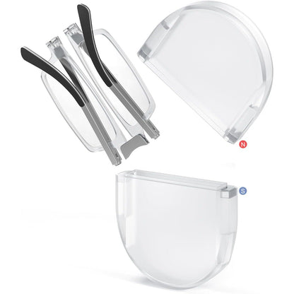 SKYOAK Evolved Folding Reading Glasses For Women Men Blue Light Blocking Anti UV Eyestrain Foldable Portable Compact Readers with Flat Hard Case Pocket Computer glasses 1.5 BLACK