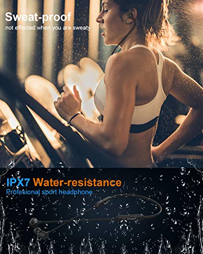 Buy now NANAMI Bluetooth Headphones Wireless Earbuds - Sports Magnetic Neckband Wireless Headsets, HiFi Stereo Deep Bass Updated Bluetooth 5.3 Earphones IPX7 Waterproof with Mic for Gym Running 24h Playtime at indiglob india