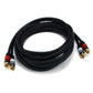 Monoprice 1.5ft Premium 2 RCA Plug/2 RCA Plug M/M 22AWG Cable - Black