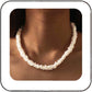 Latious Puka White Shell Necklace Beach Chip Seashell Necklaces Clam Chips Necklace for Women