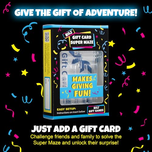 Buy now BILZ® Super Maze | Gift Card Puzzle Game for Ages 8+ | Made in USA | Easy Fun Setup | Fits Gift Cards, Cash (Folded), and Notes | Great for Graduations, Christmas, & Birthdays at indiglob india