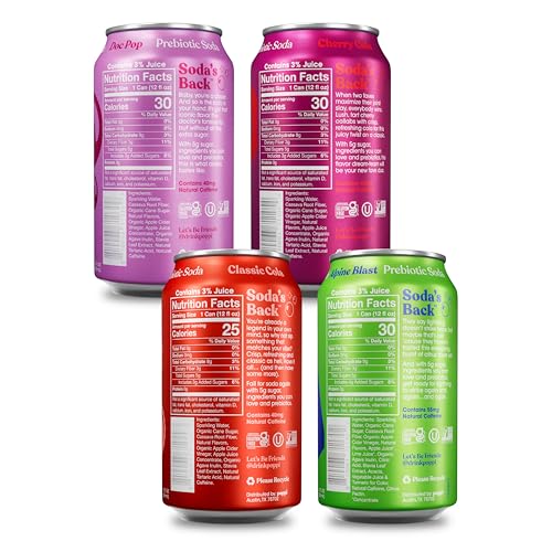 Buy now Poppi Sparkling Prebiotic Soda Beverage with Apple Cider Vinegar, Seltzer Water and Fruit Juice, The Classics Variety Pack, 12 Fl Oz, Pack of 12, Packaging May Vary at indiglob india