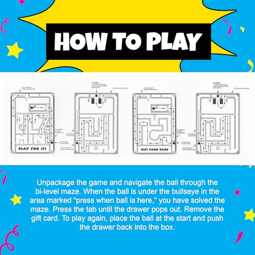 Buy now BILZ® Super Maze | Gift Card Puzzle Game for Ages 8+ | Made in USA | Easy Fun Setup | Fits Gift Cards, Cash (Folded), and Notes | Great for Graduations, Christmas, & Birthdays at indiglob india