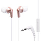 Panasonic ErgoFit Wired Earbuds, 3.5mm Jack In-Ear Headphones Wired with Dynamic Crystal-Clear Sound and Soft Ergonomic Custom-Fit Earpieces (S/M/L), for Phones and Laptops - RP-HJE120-N (Rose Gold)