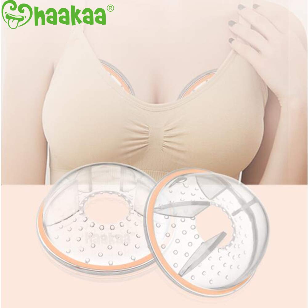 Buy now haakaa Breast Milk Collector Breast Shells Breast Milk Catcher Milk Savers Nipple Shells for Breastfeeding, Reusable & Easy to be Placed Under Bras, 2 Pack at indiglob india
