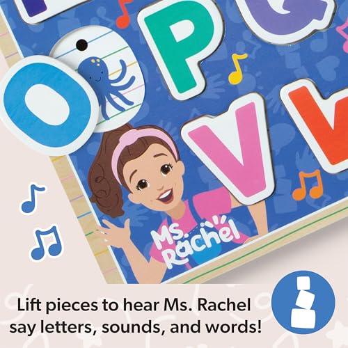 Buy now Melissa & Doug?? Ms. Rachelƒ?› Wooden Phonics Alphabet Sound Puzzle with Light-Activated Sound Effects, 26-Piece Toddler Toys for Boys and Girls Ages 2+ Years - FSC Certified at indiglob india