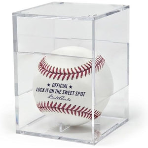 BallQube Baseball Display Case, UV Protected Square Clear Baseball Cube Memorabilia Display & Storage Sports Baseball Display Box Holder