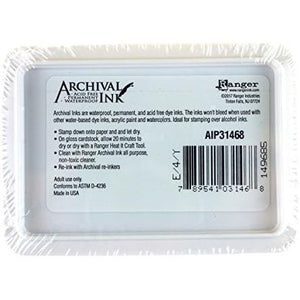 Ranger Archival Ink Pad, Jet Black – Permanent, Waterproof, Acid-Free, Non-Toxic – Won’t Bleed or Smudge – Provides Vivid and Crisp Stamping Results – Air Dry on Matte and Heat Set on Glossy Surfaces