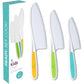 Tovla Jr. Kid Safe Knife Set for Real Cooking | 3-Piece Toddler Kitchen Knives | Montessori & STEM Cooking Tools Ages 4–12 | BPA-Free, Dishwasher-Safe | Christmas, Birthday & Stocking Stuffer Gift