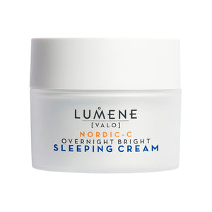 Lumene [Valo] Nordic-C Overnight Sleep Brightening Cream - Facial Moisturizer with Cloudberry, Vitamin C, and Hyaluronic Acid - Radiance-Boosting Vegan Skin Care (50 ml)