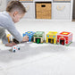 Buy now Melissa & Doug Nesting and Sorting Blocks - 6 Buildings, 6 Wooden Vehicles - FSC Certified at indiglob india