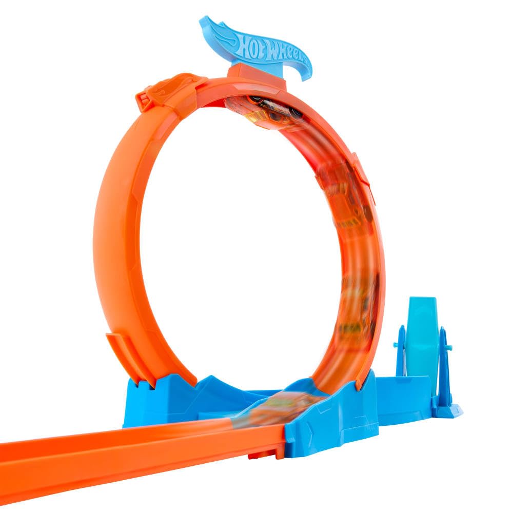 Buy now Hot Wheels Toy Car Track Set, Triple Loop Pack & 1:64 Scale Vehicle, Track-Building Components with 3 Loops, Speed Snap Tracks & Adapters at indiglob india