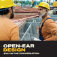 Buy now DEWALT Heavy Duty Open Ear Headphones, Bluetooth 5.3 Wireless Earbuds IP55, 44Hrs Runtime, Jobsite Premium Sound True Wireless Air Conduction Open Ear Earbuds with Earhooks for Worksites and Workouts at indiglob india