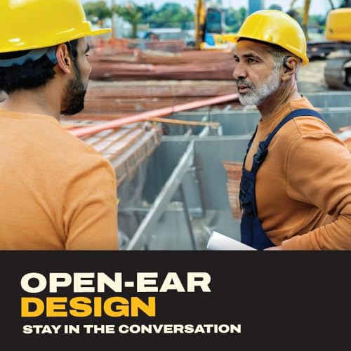 Buy now DEWALT Heavy Duty Open Ear Headphones, Bluetooth 5.3 Wireless Earbuds IP55, 44Hrs Runtime, Jobsite Premium Sound True Wireless Air Conduction Open Ear Earbuds with Earhooks for Worksites and Workouts at indiglob india