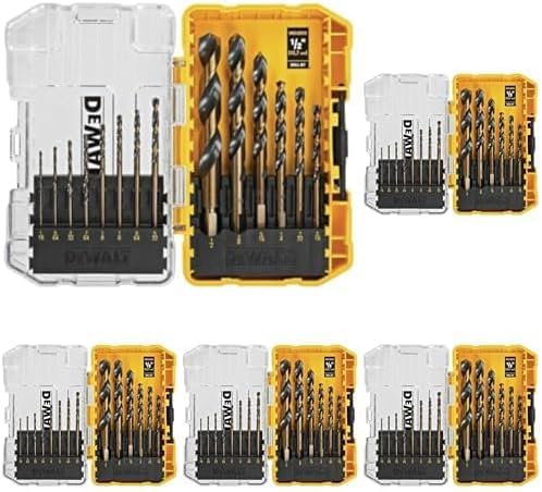 Buy now DEWALT Drill Bit Set, 3-Flats Shank,14-Piece, 135 Degree Split Point, for Plastic, Wood and Metal (DWA1184) at indiglob india