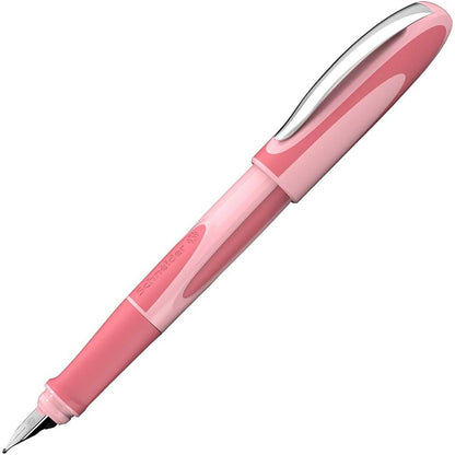 Schneider Ray Fountain Pen M (Medium), Refillable, Onyx Barrel, Royal Blue Erasable Ink Cartridge, Pack of 1 Pen (168207)