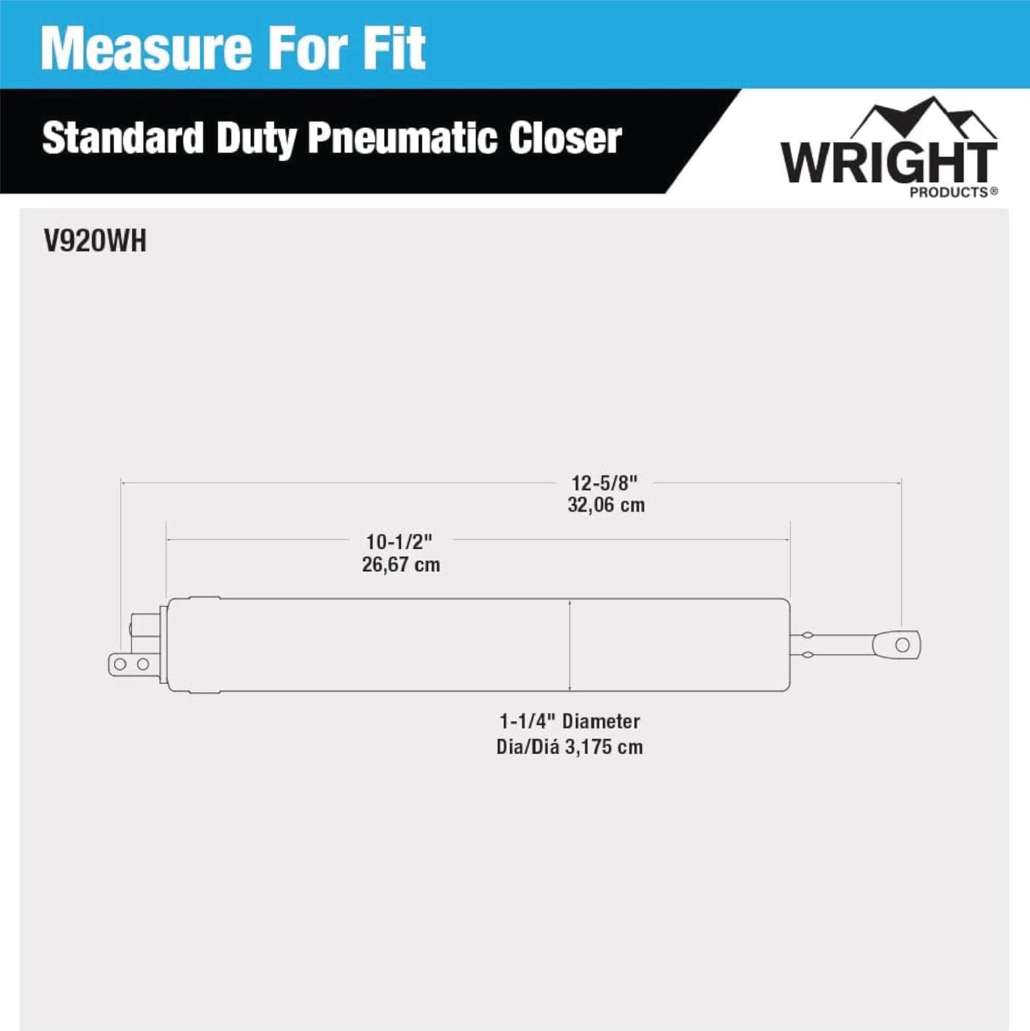 Buy now Wright Products - Standard Duty Pneumatic Screen and Storm Door Closer, White at indiglob india