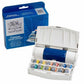 Buy now Winsor & Newton Cotman Watercolor Paint Set, Field Pocket Set, 12 Half Pan w/ Brush, Sponge, Bottle at indiglob india