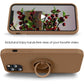 MOCCA Compatible with iPhone 12 Pro Max Phone Case 6.7 inch with Ring Kickstand | Super Soft Microfiber Lining | Anti-Scratch Full-Body Shockproof Protective Case for iPhone 12 Pro Max - Light Brown