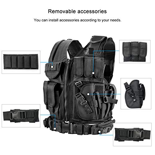 Buy now Marmot Tactical Vest Durable Mesh Vest with Detachable Belt & Holster for Subcompact/Compact/Standard Pistol at indiglob india