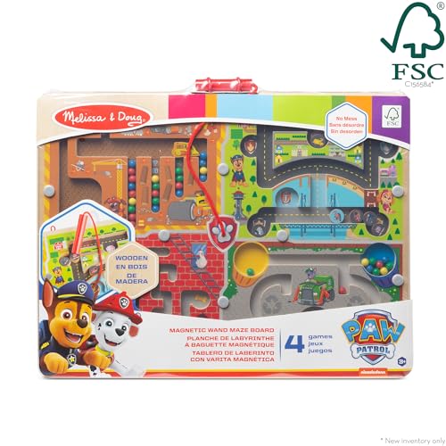 Buy now Melissa & Doug PAW Patrol Wooden 4-in-1 Magnetic Wand Maze Board - FSC Certified at indiglob india