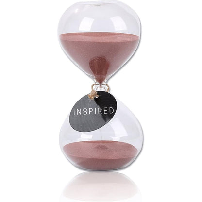 SWISSELITE Puff Sand Timer, Hourglass Sand Timers, Inspired Glass for Home, Desk, Office Decor