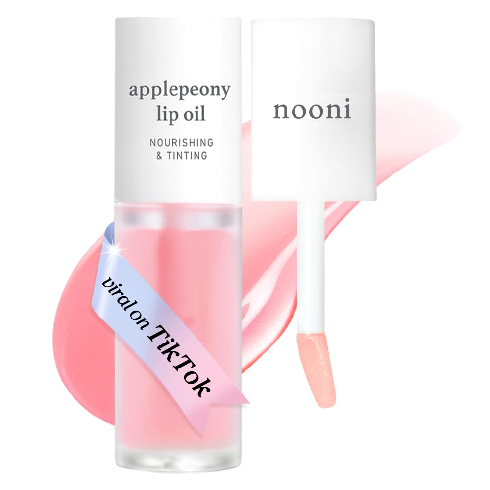 Buy now NOONI Korean Lip Oil - Appleberry | Long-Lasting, Moisturizing, Plumping, Revitalizing for Dry Lips, Waterproof, No Peel Off, Hydrating, Nourishing Crystal Clear, Stocking Stuffers, 0.12 FL Oz at indiglob india