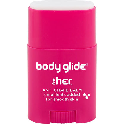 Body Glide For Her Anti Chafe Balm | Chafing stick with added emollients | Great for dry, sensitive skin and/or sensitive areas | Use on chest, bra, butt, groin, arm, and thigh chafing | 0.8oz