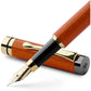 Wordsworth & Black Fountain Pen Set, Luxury Bamboo Wood - Medium Nib, Gift Case; Includes 6 Ink Cartridges, Ink Refill Converter -Journaling, Calligraphy; Drawing, Smooth Writing [Rosewood]