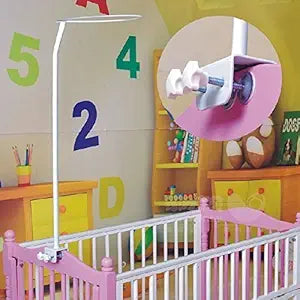 Baby Infant Toddler Bed Dome Cots Mosquito Netting Hanging Bed Net Mosquito Bar Frame Palace-Style Crib Bedding Set (White Mosquito Netting Only, Without Stand)