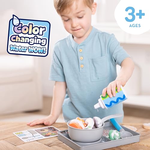 Buy now Melissa & Doug Simmer & Stir Stovetop Play Set with Water Wow!?? Color Changing Play Food Preschool Toy Ages 3+ at indiglob india