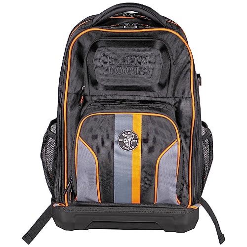 Buy now Klein Tools 62805BPTECH 28-Pocket Laptop Backpack Tool Bag, Tradesman Pro Extra-Large Tech Tool Backpack with Molded Bottom, Charging Port at indiglob india