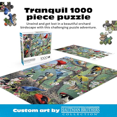 Buy now Buffalo Games - Birds in an Orchard - Hautman - 1000 Piece Jigsaw Puzzle for Adults, Challenging Bird Puzzle for Game Nights, Finished Size 26.75 x 19.75, Made in the USA at indiglob india