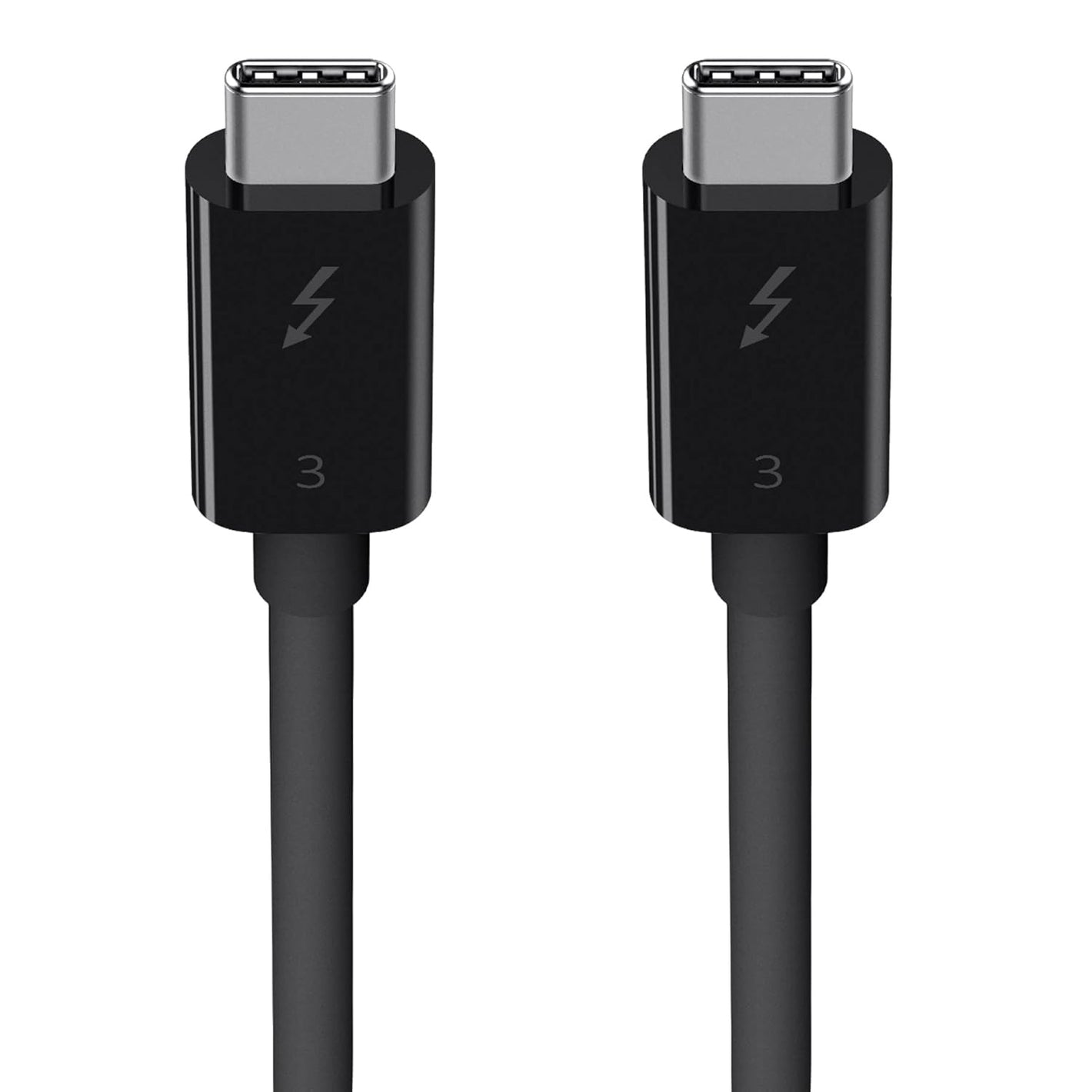 Belkin Thunderbolt 3 Cable (USB-C to USB-C), 100 Watts (1.6 Feet/ 0.5 Meters) - F2CD084bt0.5MBK, black