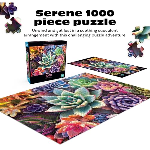 Buy now Buffalo Games - Simple Succulent - James Mertke - 1000 Piece Jigsaw Puzzle for Adults - Challenging Puzzle for Game Nights - Vibrant Plant Artwork - Finished Size 26.75 x 19.75 - Made in the USA at indiglob india