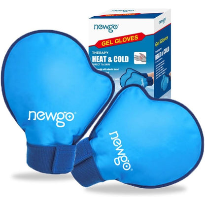 NEWGO Hand Ice Pack Golves for Pain Relief, FSA Eligible 2 Pack Cold Gloves for Chemotherapy Neuropathy, Ice Gloves for Hands Finger Injuries, Arthritis, Working Hands (Internal Length 8.7 Inches)