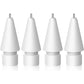 MEKO 4 Pack Upgraded 0.72mm Fine Ponit Precise Replacement Tips for Apple Pencil 1st/2nd Generation & Logitech Crayon, Wear-Resisting Pen Nibs for iPad Pro/Air/Mini Pencil - White