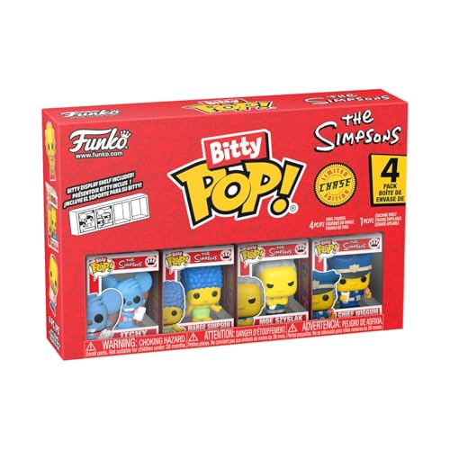 Buy now Funko Pop! Bitty: Simpsons - Itchy, Marge Simpson, Moe Szyslak, and A Surprise Mystery Mini Figure - 0.9 Inch (2.2 Cm) - The Simpsons Collectable - Stackable Display Shelf Included at indiglob india