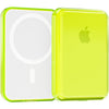 oakxco Silicone Case Compatible with Magsafe Battery Pack, Magsafe Battery Pack Cover, Scratch & Shatter Resistant, Matte Clear - Neon Yellow