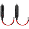 Nilight NI-WA-01C Cigarette Lighter Extension Cord Cable Heavy Duty 14ft 12V/24V Car Charger with Cigarette Lighter Socket - 2 Pack Male Plug