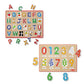 Buy now Melissa & Doug Wooden Lift & See Peg Puzzle Early Learning 2-Pack for Girls and Boys ƒ?? Alphabet, Numbers at indiglob india