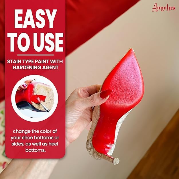 Buy now Angelus Walk on Red Paint Restorer – for Red Bottoms, Color Renewal for Christian Louboutin High Heels and Leather Shoes – Durable, Flexible, and Easy Application – 2 fl oz at indiglob india