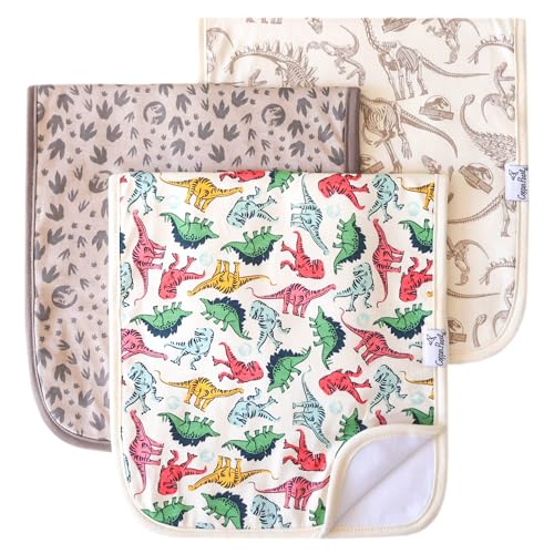 Buy now Copper Pearl Baby Burp Cloth Large 21''x10'' Size Premium Absorbent Triple Layer 3-Pack Gift Set Jurassic Park at indiglob india