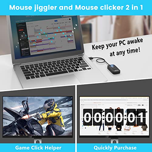 Buy now Mouse Jiggler Undetectable, USB Mover, Gaming Automatic Continuous Click Device, Plug & Play, Simulate Mouse Pointer Movement to Prevent PC Sleep at indiglob india