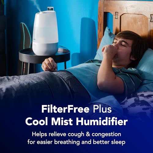 Buy now Vicks FilterFree Plus Cool Mist Plus Humidifier (VUL565), Medium Room ƒ??Filter-Free Cool Mist Humidifier for Baby, Kids and Adult Rooms, Works with Vicks VapoPads at indiglob india