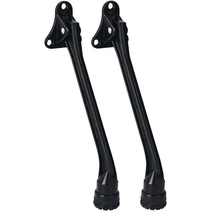 HOME&I Kickdown Door Stopper,7-Inch Door Holder Kick Door Kickstand Rubber Foot (Black, 7 Inch x 2 Pack)