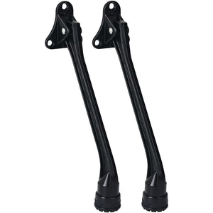 HOME&I Kickdown Door Stopper,7-Inch Door Holder Kick Door Kickstand Rubber Foot (Black, 7 Inch x 2 Pack)