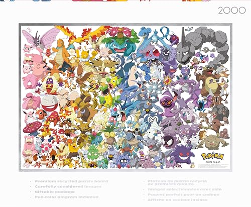 Buy now Buffalo Games ƒ?? 2000 Piece Pok??mon Silver Select Kanto 151 Jigsaw Puzzle Colorful Puzzle for Adults ƒ?? Precision-Cut Pieces, Beautiful Artwork, and Hours of Relaxing Fun at indiglob india