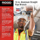 Buy now RIDGID 31095 Model 814 Aluminum Straight 14" Plumbing Pipe Wrench, Silver, Made in the USA at indiglob india